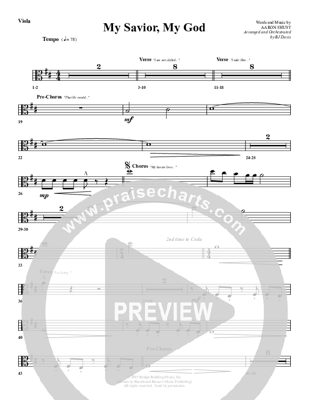 My Savior My God Viola (G3 Worship)