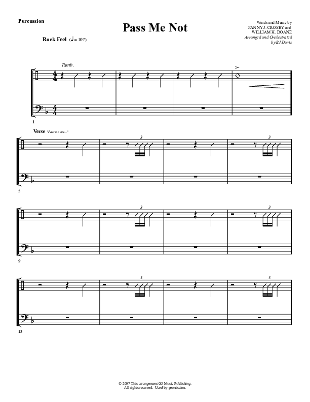 Pass Me Not Percussion (G3 Worship)