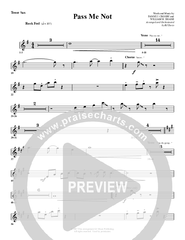 Pass Me Not Tenor Sax 2 (G3 Worship)