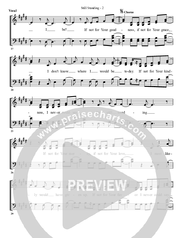 Still Standing Choir Sheet (G3 Worship)