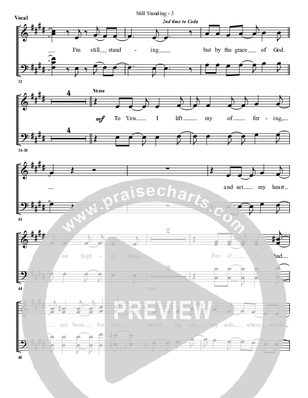 Still Standing Choir Sheet (G3 Worship)