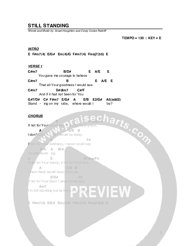 Still Standing Chords & Lyrics (G3 Worship)