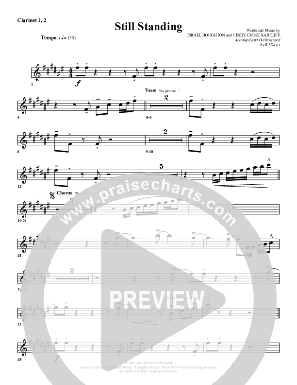 Still Standing Clarinet 1/2 (G3 Worship)