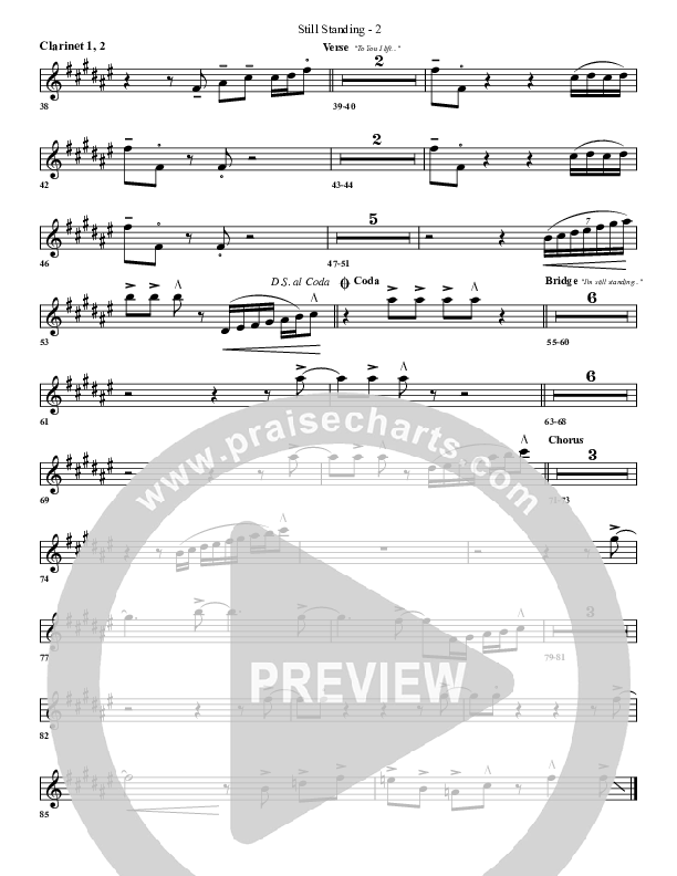 Still Standing Clarinet 1/2 (G3 Worship)