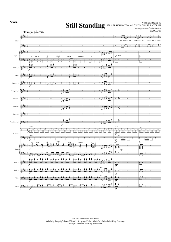 Still Standing Conductor's Score (G3 Worship)