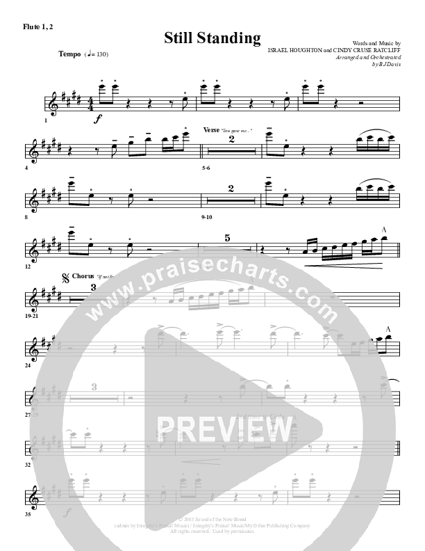 Still Standing Flute 1/2 (G3 Worship)