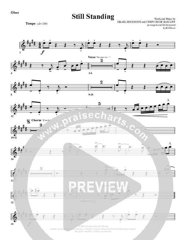 Still Standing Oboe (G3 Worship)