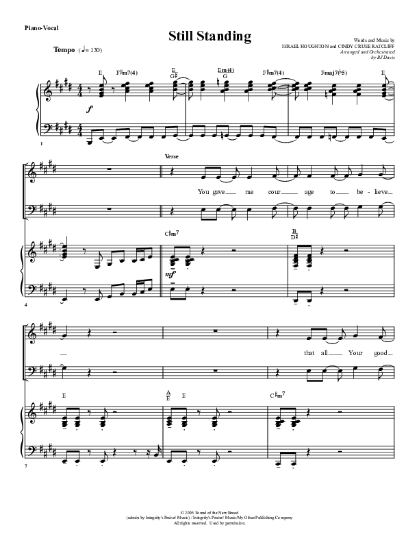 Still Standing Piano/Vocal (G3 Worship)