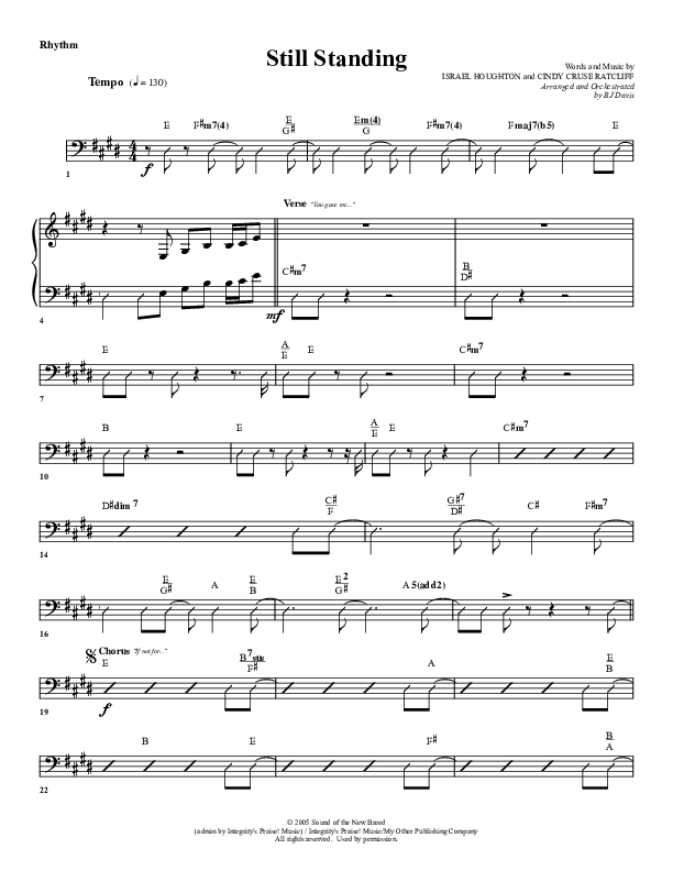 Still Standing Rhythm Chart (G3 Worship)