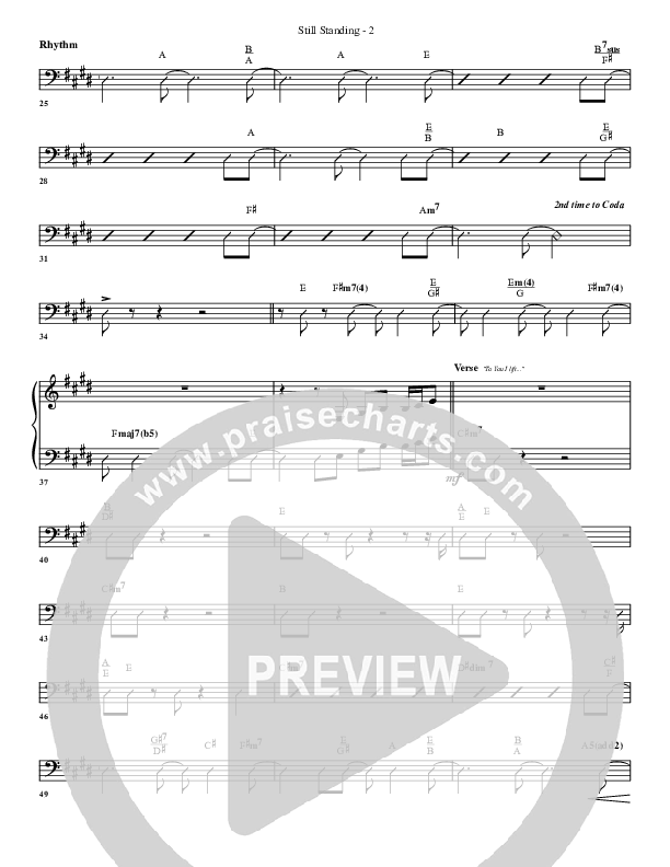 Still Standing Rhythm Chart (G3 Worship)