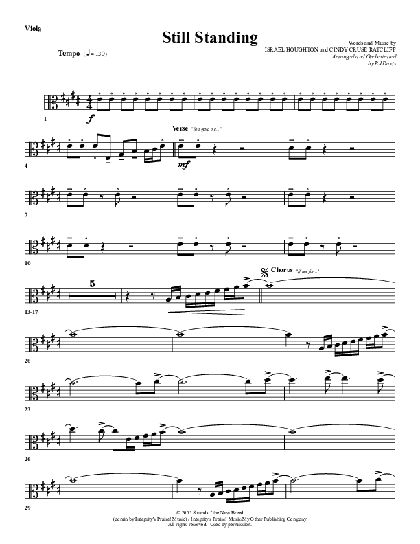 Still Standing Viola (G3 Worship)