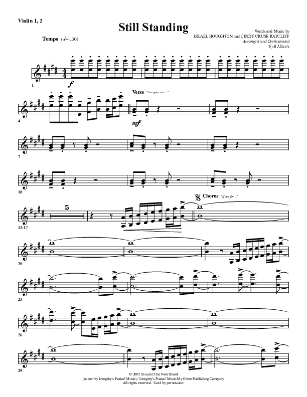 Still Standing Violin 1/2 (G3 Worship)