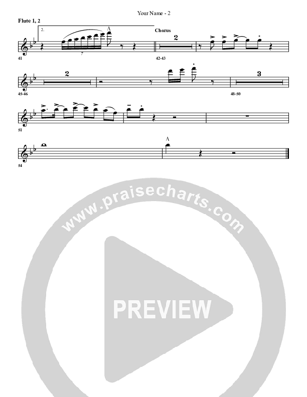 Your Name Flute 1/2 (G3 Worship)