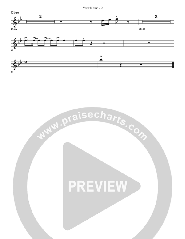 Your Name Oboe (G3 Worship)