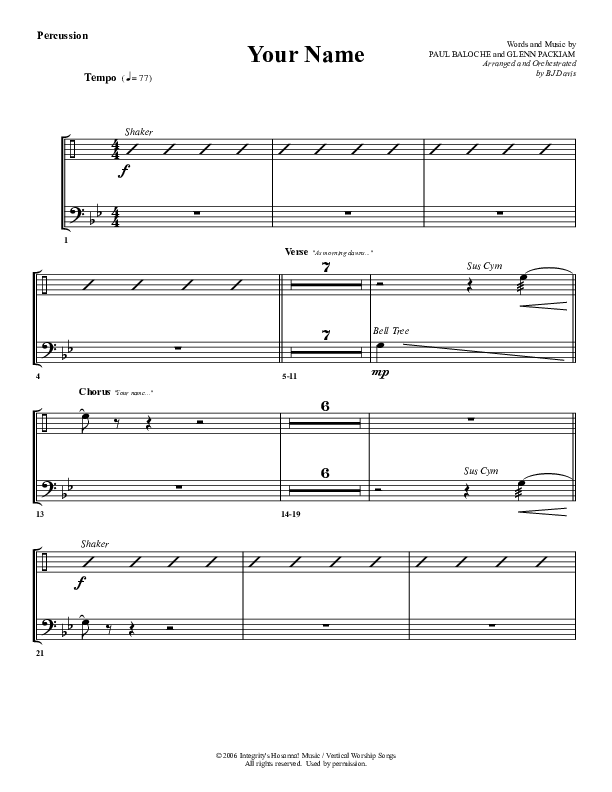Your Name Percussion (G3 Worship)