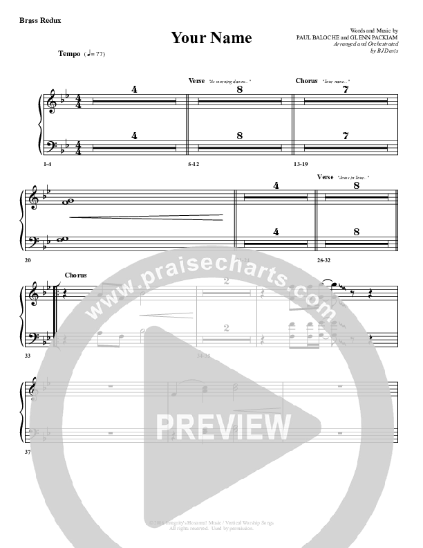 Your Name Synth Brass (G3 Worship)