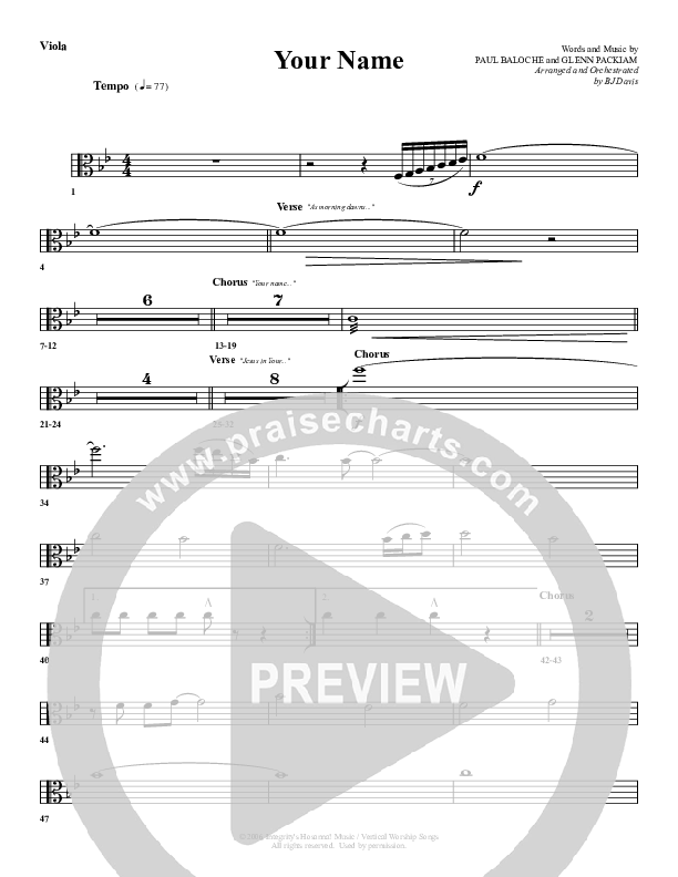Your Name Viola (G3 Worship)