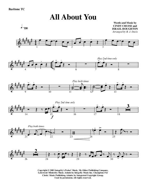 All About You Bari Sax (G3 Worship)