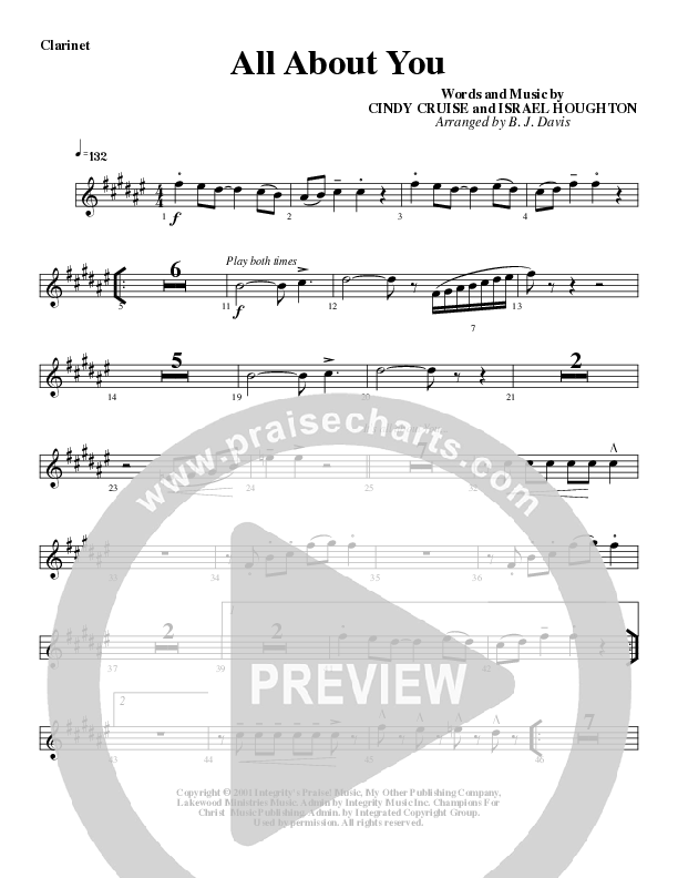 All About You Clarinet (G3 Worship)