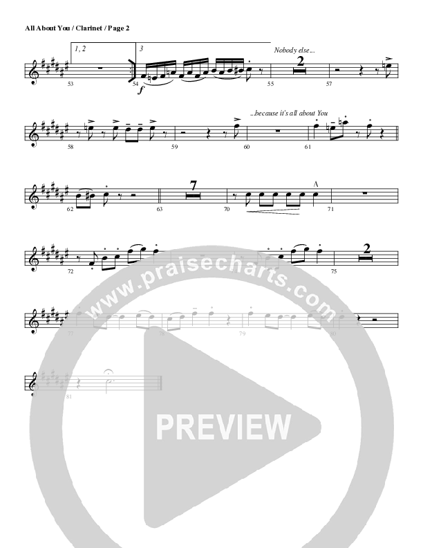 All About You Clarinet (G3 Worship)