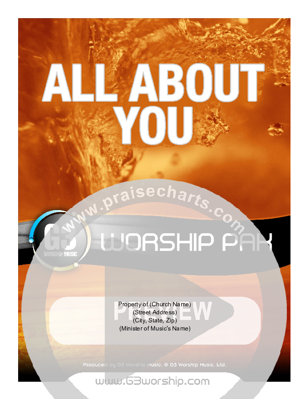 All About You Cover Sheet (G3 Worship)