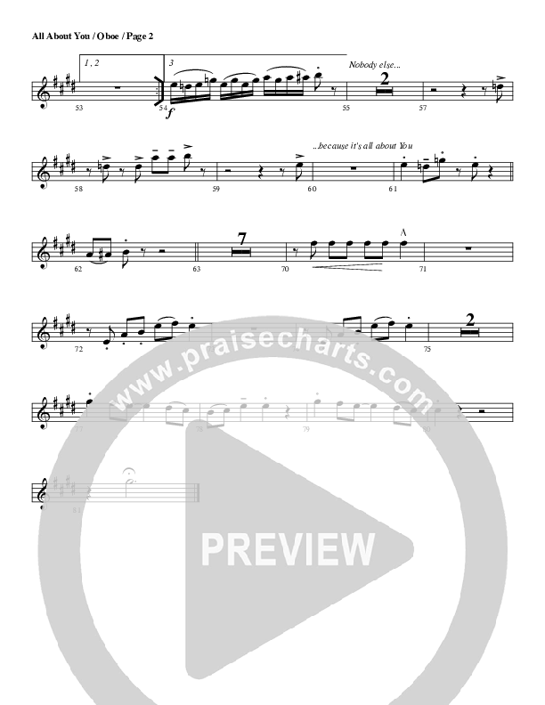 All About You Oboe (G3 Worship)
