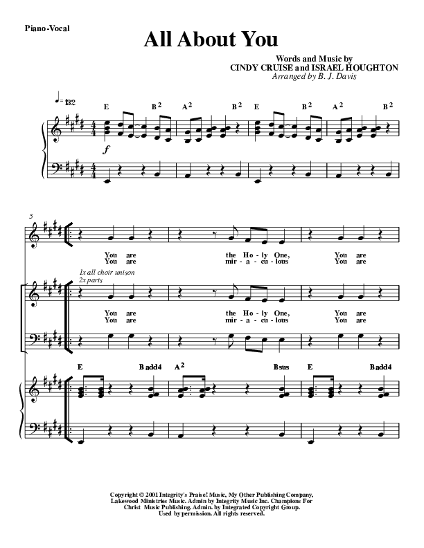 All About You Sheet Music PDF (G3 Worship) - PraiseCharts