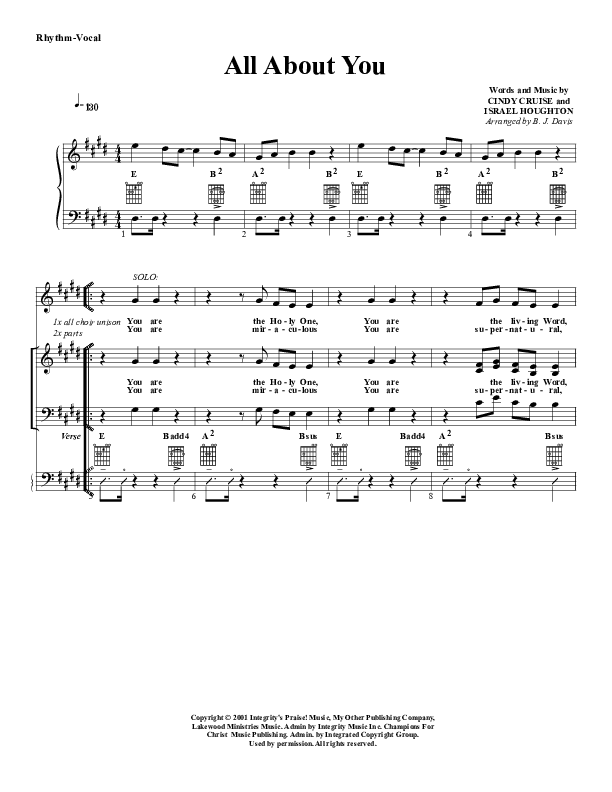 All About You Rhythm/Vocal (G3 Worship)