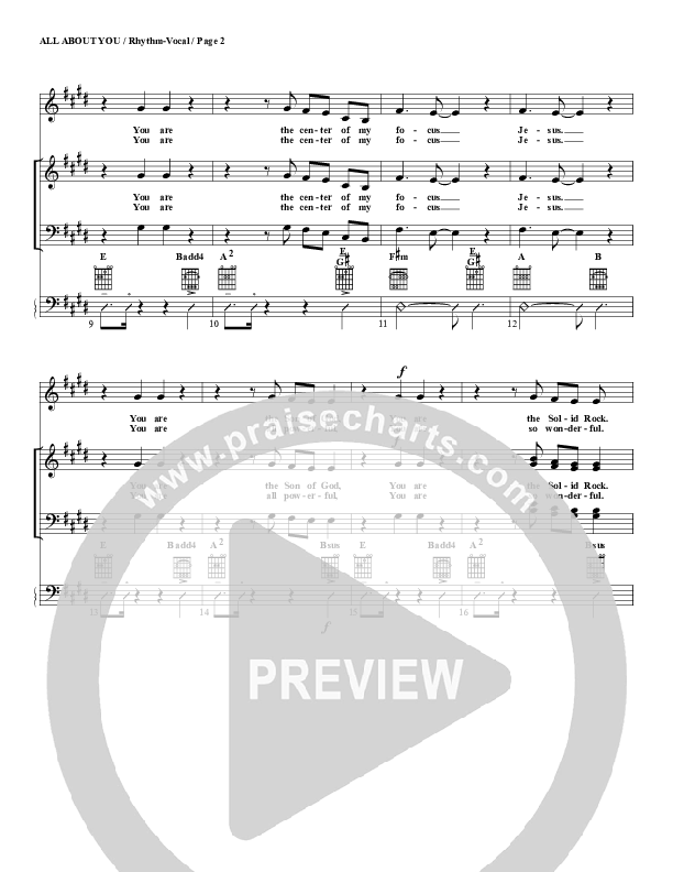 All About You Rhythm/Vocal (G3 Worship)