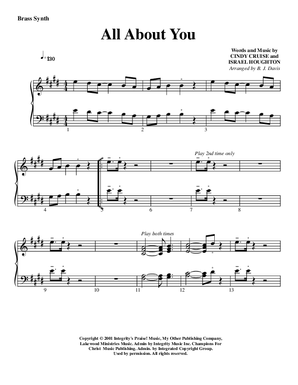 All About You Synth Brass (G3 Worship)