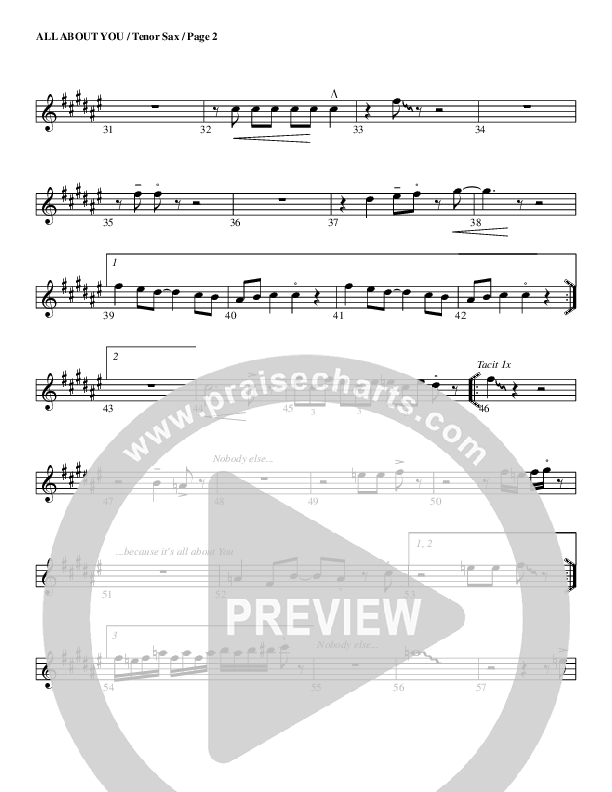 All About You Tenor Sax 2 (G3 Worship)