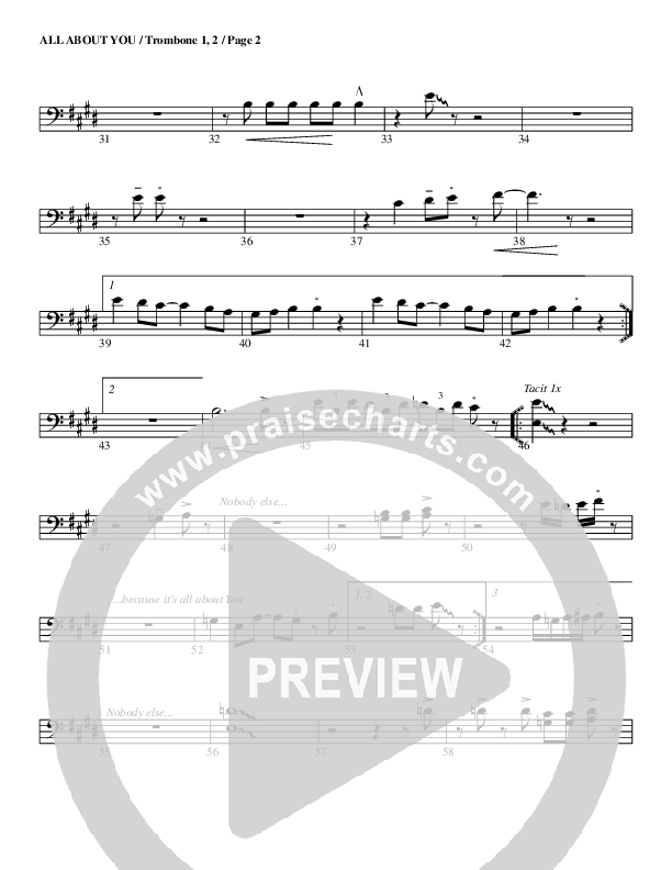 All About You Trombone 1/2 (G3 Worship)