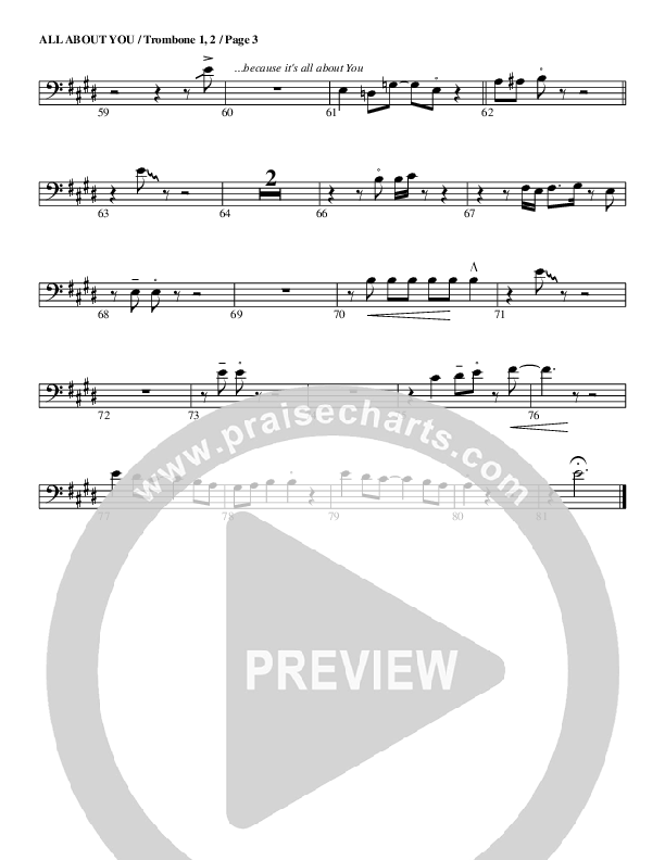 All About You Trombone 1/2 (G3 Worship)