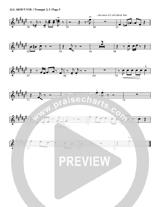 All About You Trumpet 2/3 (G3 Worship)