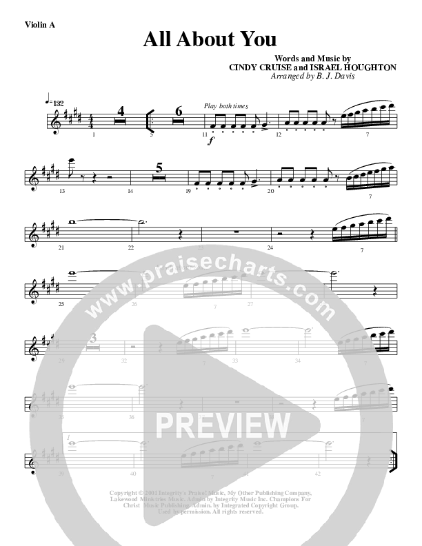 All About You Violin 1 (G3 Worship)