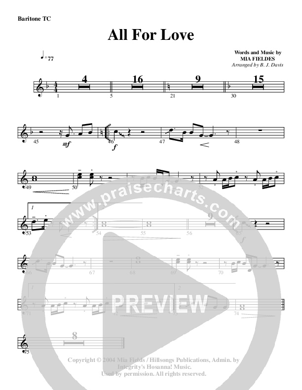 All For Love Baritone TC (G3 Worship)