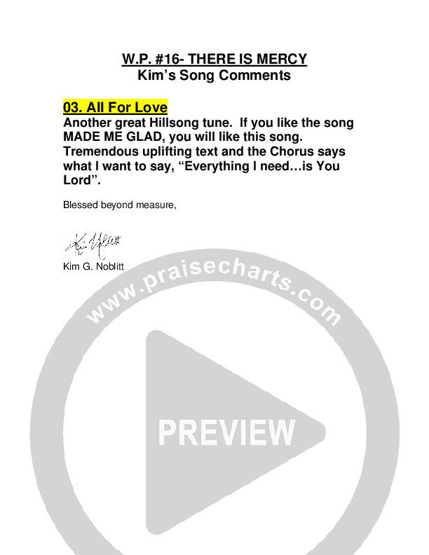 All For Love Orchestration (G3 Worship)