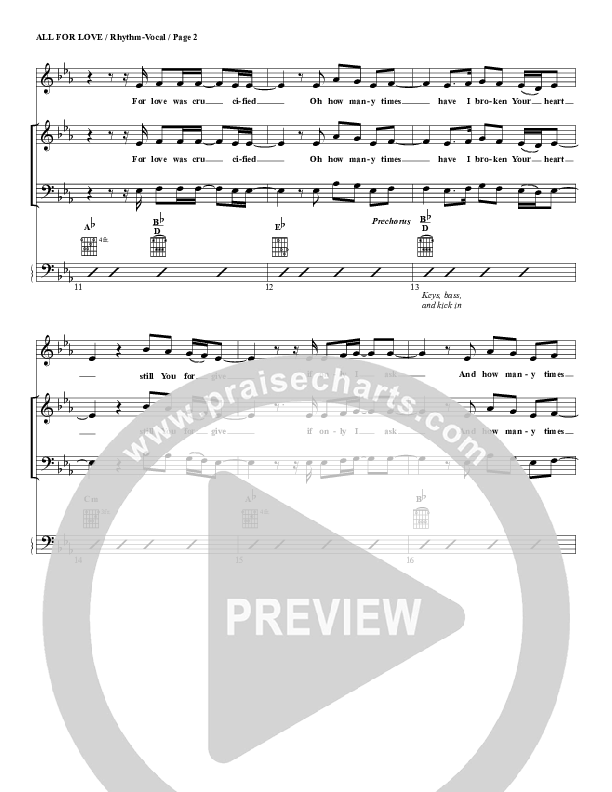 All For Love Rhythm/Vocal (G3 Worship)