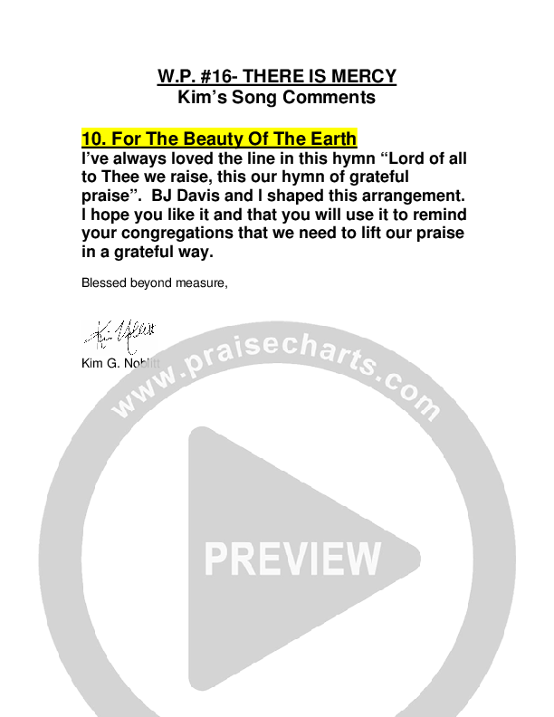 For The Beauty Of The Earth Orchestration (G3 Worship)