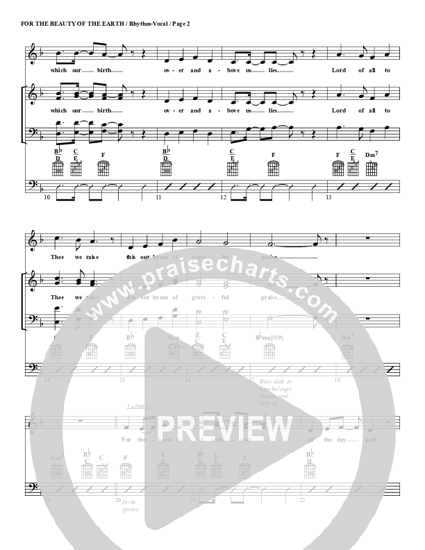 For The Beauty Of The Earth Rhythm/Vocal (G3 Worship)