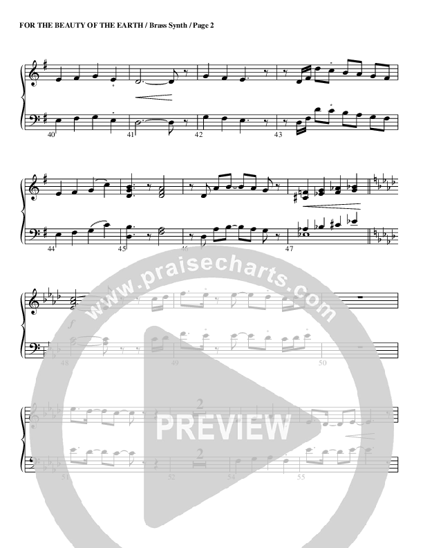 For The Beauty Of The Earth Synth Brass (G3 Worship)