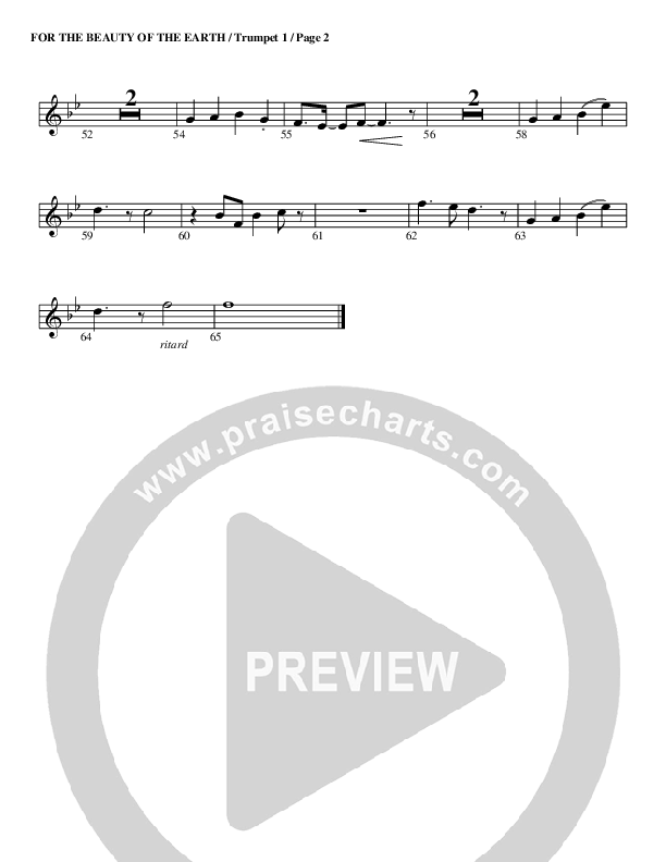 For The Beauty Of The Earth Trumpet 1 (G3 Worship)