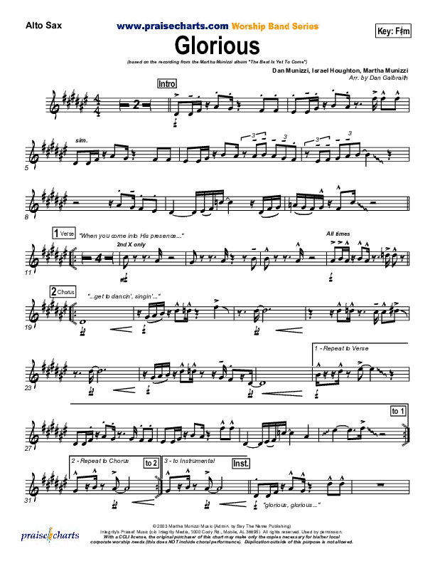 Glorious Alto Sax (Martha Munizzi)