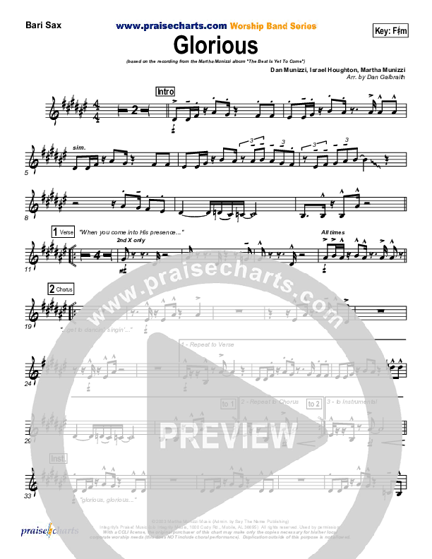 Glorious Bari Sax (Martha Munizzi)