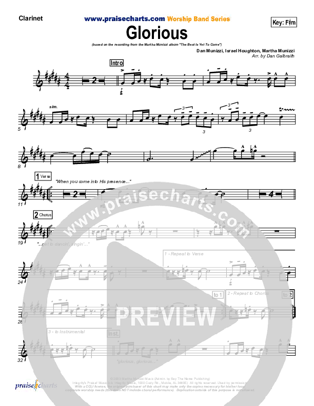 Glorious Clarinet (Martha Munizzi)