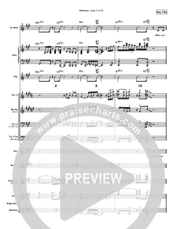 Glorious Conductor's Score (Martha Munizzi)