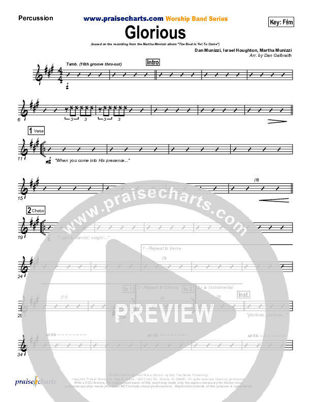 Glorious Percussion (Martha Munizzi)