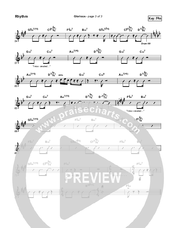 Glorious Rhythm Chart (Martha Munizzi)