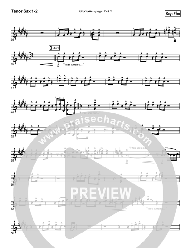 Glorious Tenor Sax 1/2 (Martha Munizzi)