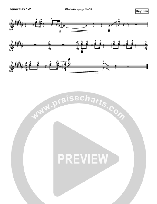 Glorious Tenor Sax 1/2 (Martha Munizzi)